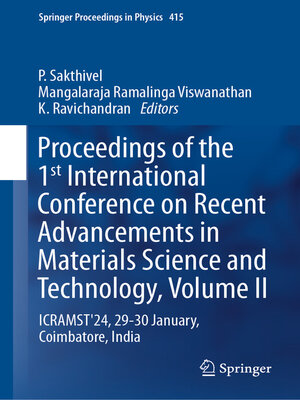 cover image of Proceedings of the 1st International Conference on Recent Advancements in Materials Science and Technology, Volume II